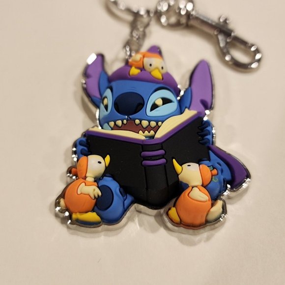Loungefly Disney Lilo and Stitch Witch Story Time Ducklings Halloween Keychain - Picture 4 of 16